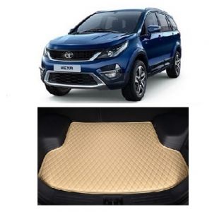 7D Car Trunk/Boot/Dicky PU Leatherette Mat for	Hexa  - Beige